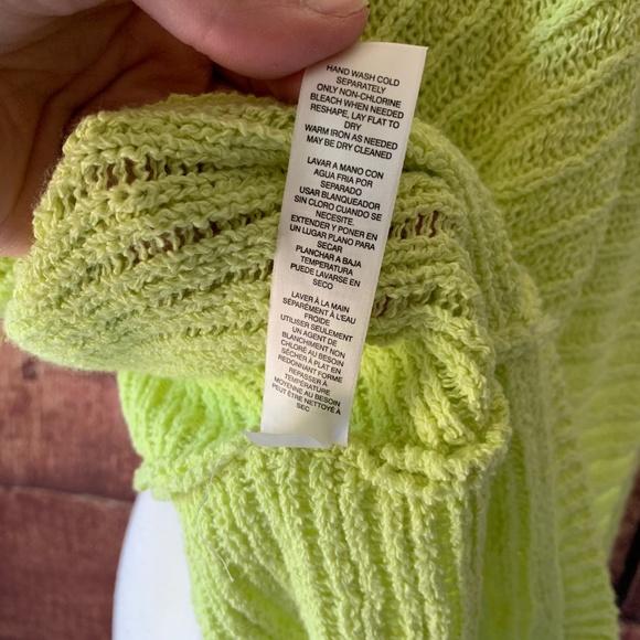 FINAL $ CHICO'S LIME GREEN NEON BEACH COVER UP - Picture 7 of 8